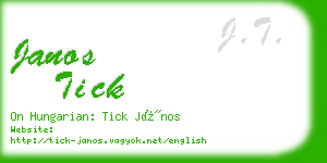 janos tick business card